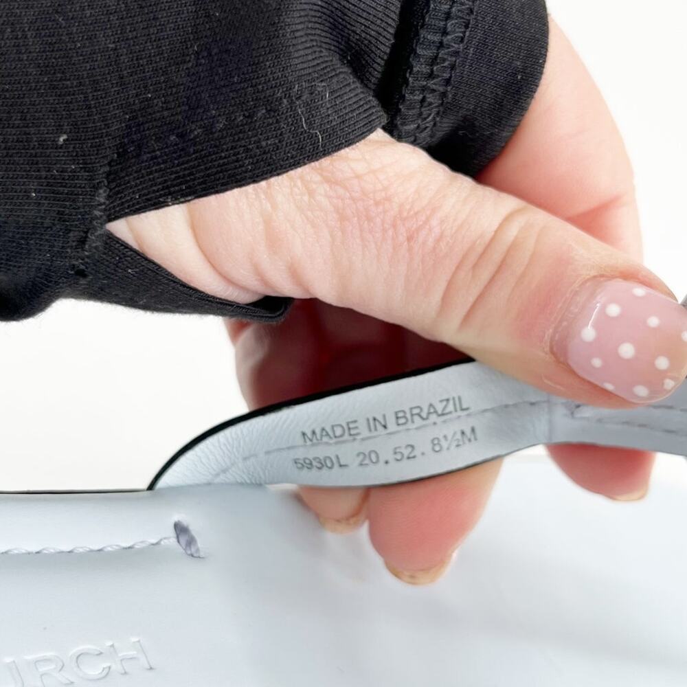 Tory Burch Miller Welt Thong Leather Sandals Pastel Blue 8.5 - Picture 6 of 8